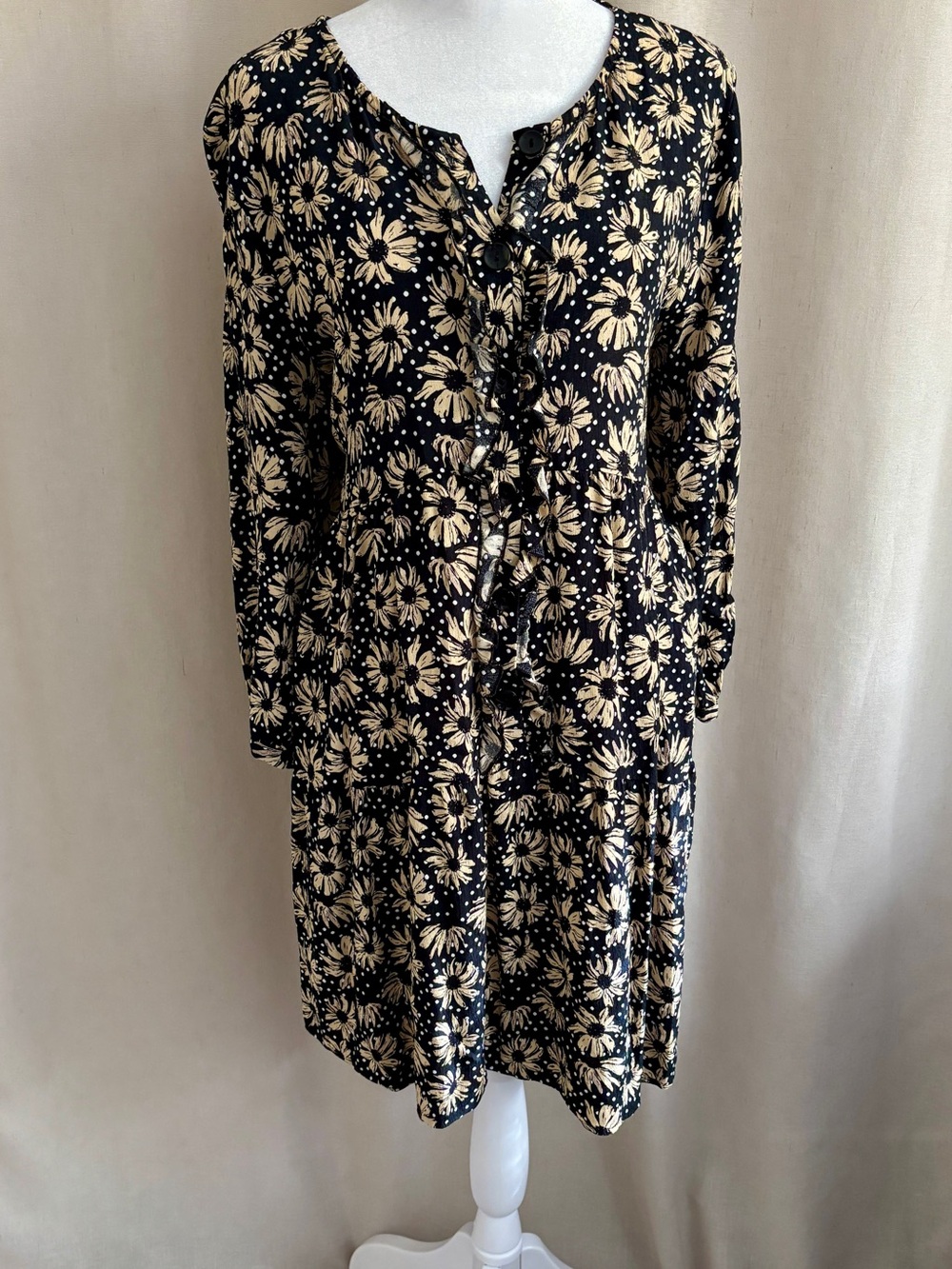 Zara Daisy Print 90s-Style Dress — Size XL